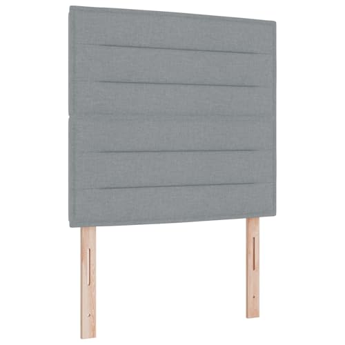 Genérico wenjingqi 3340487 Boxspringbett mit Matratze, Hellgrau, 100 x 200 cm, Stoff von Genérico