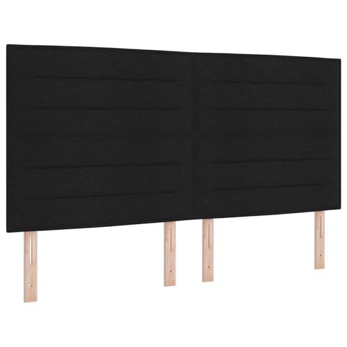 Genérico wenjingqi 3340517 Boxspringbett mit Matratze, Stoff, Schwarz, 180 x 200 cm von Genérico