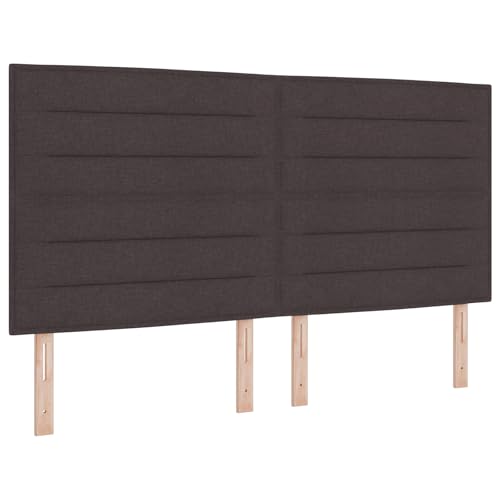 Genérico wenjingqi 3340707 Boxspringbett mit Matratze, Stoff, dunkelbraun, 180 x 200 cm von Genérico