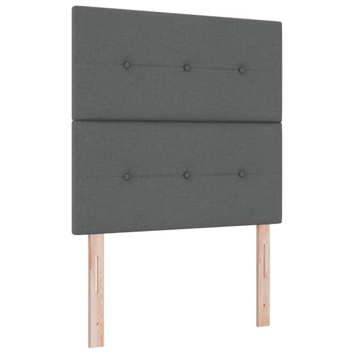 Genérico wenjingqi 3340740 Boxspringbett mit Matratze, Stoff, dunkelgrau, 100 x 200 cm von Genérico