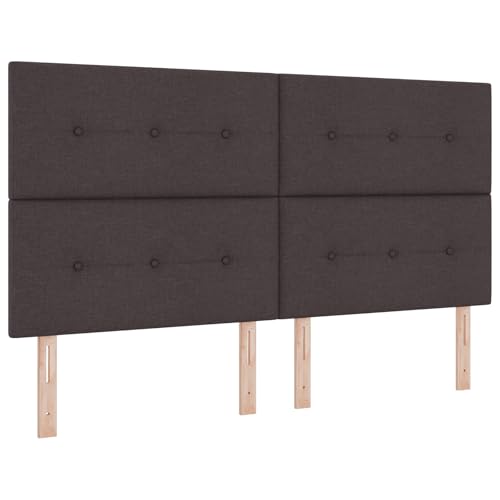 Genérico wenjingqi 3340770 Boxspringbett mit Matratze, Stoff, dunkelbraun, 180 x 200 cm von Genérico