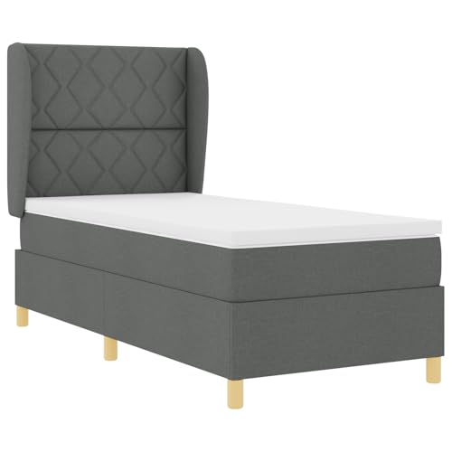 Genérico wenjingqi 3340803 Boxspringbett mit Matratze, Stoff, dunkelgrau, 100 x 200 cm Genérico wenjingqi 3340803 Boxspringbett mit Matratze, Stoff, dunkelgrau, 100 x 200 cm von Genérico