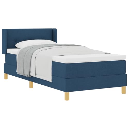 Genérico wenjingqi 3341285 Bett mit Lattenrost und Matratze in Blau, 100 x 200 cm, Stoff Genérico wenjingqi 3341285 Bett mit Lattenrost und Matratze in Blau, 100 x 200 cm, Stoff von Genérico