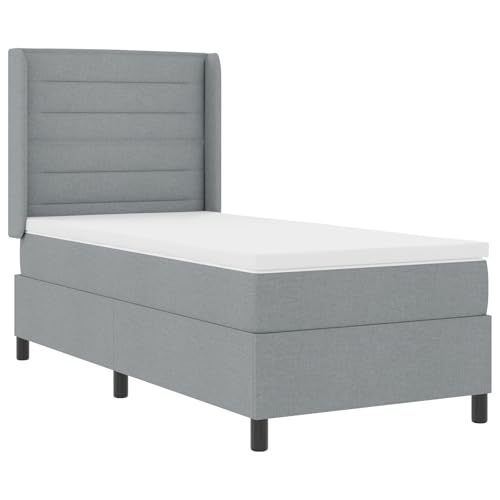 Genérico wenjingqi 3341560 Bett mit Lattenrost und Matratze, Hellgrau, 90 x 200 cm, Stoff Genérico wenjingqi 3341560 Bett mit Lattenrost und Matratze, Hellgrau, 90 x 200 cm, Stoff von Genérico