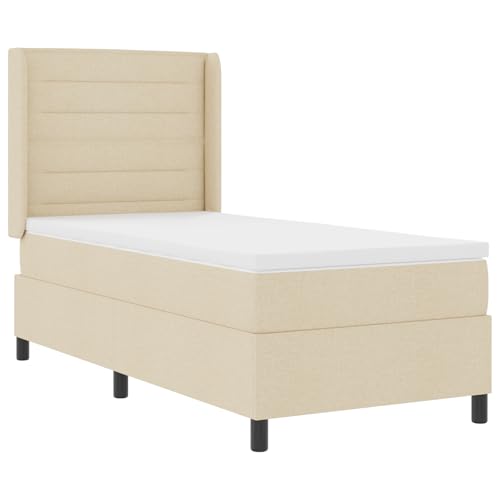 Genérico wenjingqi 3341565 Bett mit Lattenrost und Matratze, Creme, 90 x 200 cm, Stoff Genérico wenjingqi 3341565 Bett mit Lattenrost und Matratze, Creme, 90 x 200 cm, Stoff von Genérico