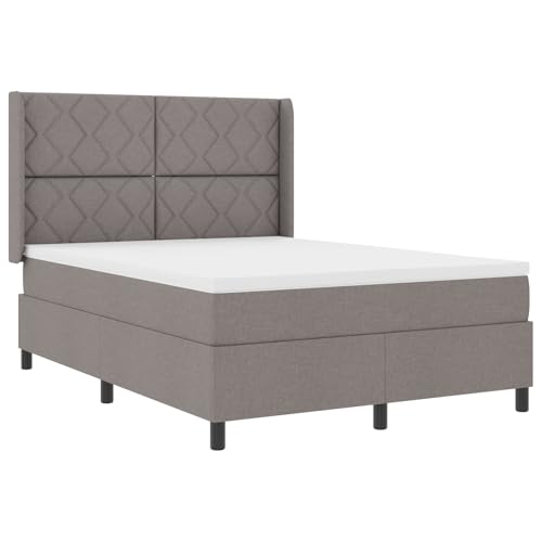 Genérico wenjingqi 3341718 Boxspringbett mit Matratze, Taupe, 160 x 200 cm, Stoff, Taupe von Genérico