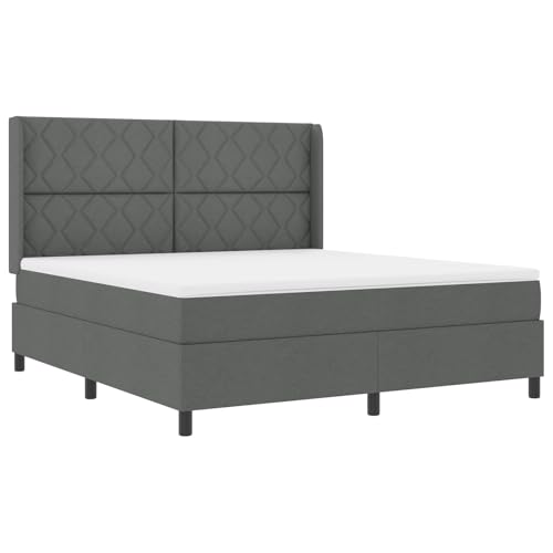 Genérico wenjingqi 3341722 Bett mit Lattenrost und Matratze, Dunkelgrau, 180 x 200 cm, Stoff Genérico wenjingqi 3341722 Bett mit Lattenrost und Matratze, Dunkelgrau, 180 x 200 cm, Stoff von Genérico