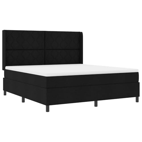 Genérico wenjingqi 3341723 Boxspringbett mit Matratze, Stoff, Schwarz, 180 x 200 cm von Genérico
