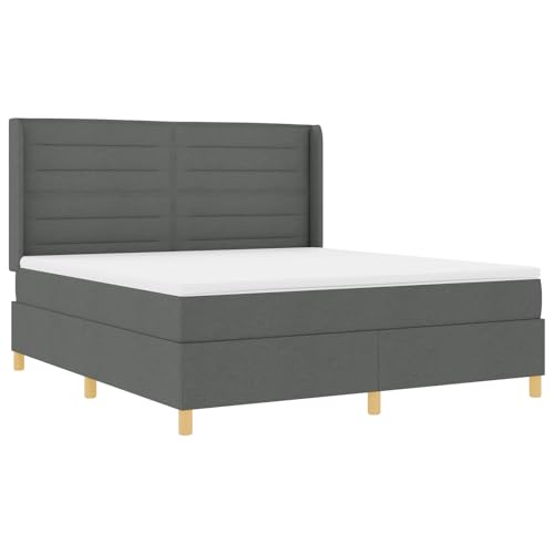 Genérico wenjingqi 3341785 Boxspringbett mit Matratze, Stoff, dunkelgrau, 180 x 200 cm Genérico wenjingqi 3341785 Boxspringbett mit Matratze, Stoff, dunkelgrau, 180 x 200 cm von Genérico