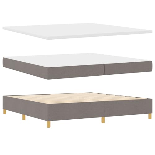 Genérico wenjingqi 3341921 Boxspringbett mit Matratze, taupé, 200 x 200 cm von Genérico