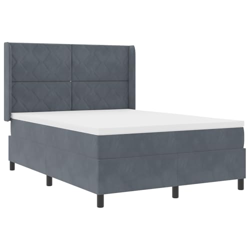 Genérico wenjingqi 3342063 Boxspringbett mit Matratze, Samt, Dunkelgrau, 140 x 200 cm Genérico wenjingqi 3342063 Boxspringbett mit Matratze, Samt, Dunkelgrau, 140 x 200 cm von Genérico