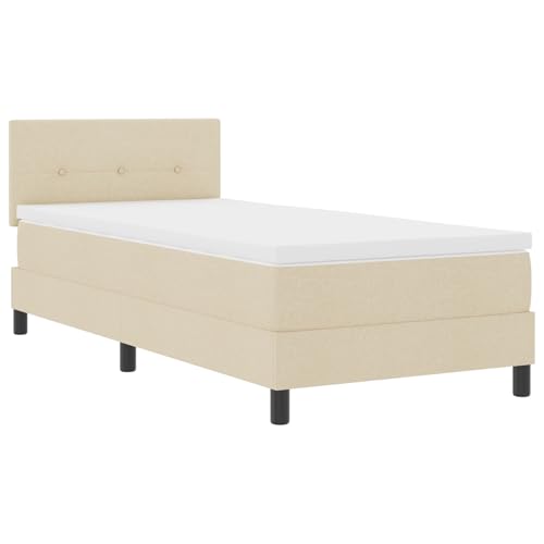 Genérico wenjingqi 3342182 Bett mit Lattenrost und Matratze mit LED, cremefarben, 90 x 200 cm von Genérico