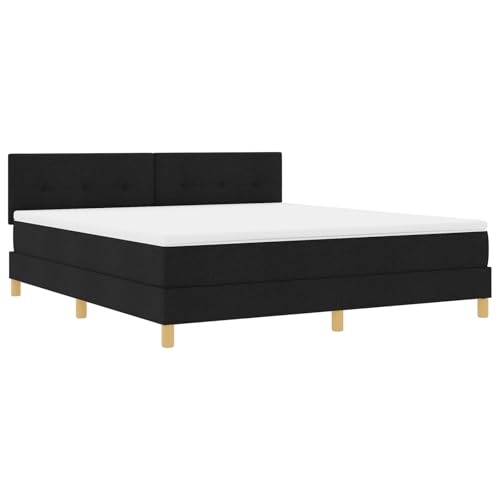 Genérico wenjingqi 3342459 Bett mit Federkernmatratze und LED, Schwarz, 180 x 200 cm, Stoff Genérico wenjingqi 3342459 Bett mit Federkernmatratze und LED, Schwarz, 180 x 200 cm, Stoff von Genérico