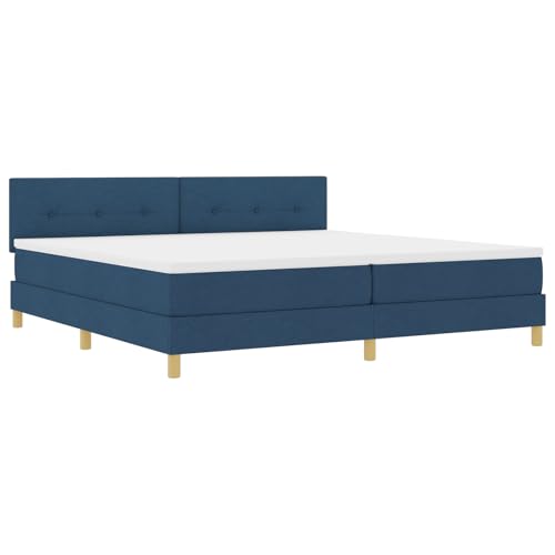 Genérico wenjingqi 3342470 Boxspringbett mit Matratze und LED, Blau, 200 x 200 cm, Stoff Genérico wenjingqi 3342470 Boxspringbett mit Matratze und LED, Blau, 200 x 200 cm, Stoff von Genérico