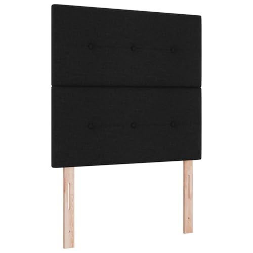 Genérico wenjingqi 3342825 Boxspringbett mit LED Matratze, Schwarz, 80 x 200 cm, Stoff von Genérico