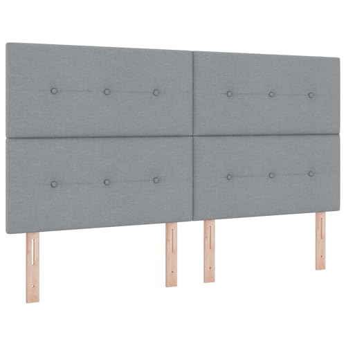Genérico wenjingqi 3342886 Boxspringbett & Matratze mit LED-Licht - Hellgrau, 180 x 200 cm, Stoffgestell Genérico wenjingqi 3342886 Boxspringbett & Matratze mit LED-Licht - Hellgrau, 180 x 200 cm, Stoffgestell von Genérico
