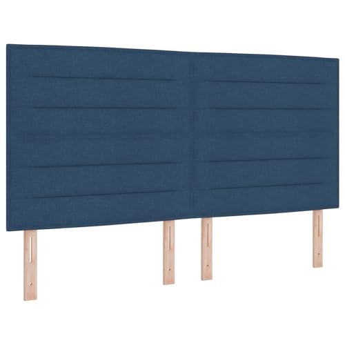 Genérico wenjingqi 3343046 Bett mit Matratze und LED, Blau, 180 x 200 cm, Stoff von Genérico