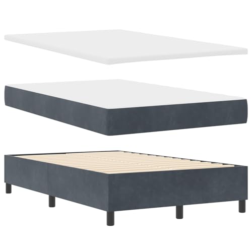 Genérico wenjingqi 3344499 Bett mit Federbasis mit Matratze und Bank, dunkelgrau, 120 x 190 cm, Samt, 120 x 190 cm Genérico wenjingqi 3344499 Bett mit Federbasis mit Matratze und Bank, dunkelgrau, 120 x 190 cm, Samt, 120 x 190 cm von Genérico