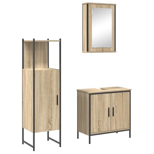Genérico wenjingqi 3345149 Badezimmermöbel-Set, 3-teilig, Eiche aus technischem Holz Genérico wenjingqi 3345149 Badezimmermöbel-Set, 3-teilig, Eiche aus technischem Holz von Genérico
