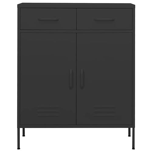 Genérico wenjingqi 336159 Aufbewahrungsschrank, Anthrazit, 80 x 35 x 101,5 cm von Genérico