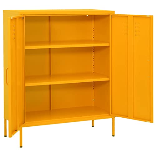 Genérico wenjingqi 336164 Aufbewahrungsschrank oder Senfgelb, 80 x 35 x 101,5 cm von Genérico
