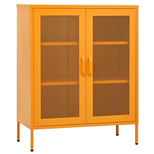 Genérico wenjingqi 336173 Aufbewahrungsschrank oder Senfgelb, 80 x 35 x 101,5 cm von Genérico