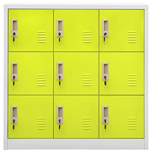 Genérico wenjingqi 336443 Spindschrank, Hellgrau und Grün, 90 x 45 x 92,5 cm Genérico wenjingqi 336443 Spindschrank, Hellgrau und Grün, 90 x 45 x 92,5 cm von Genérico