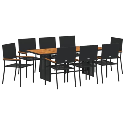 Genérico wenjingqi 3365432 Gartenmöbel-Set, 9-teilig, Schwarz, Polyrattan Genérico wenjingqi 3365432 Gartenmöbel-Set, 9-teilig, Schwarz, Polyrattan von Genérico