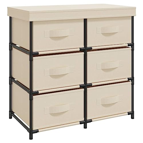 Genérico wenjingqi 337258 Aufbewahrungsschrank mit 6 Schubladen oder Creme, 55 x 29 x 55 cm von Genérico