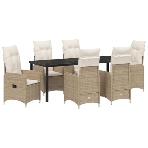 Genérico wenjingqi 3379658 Gartenmöbel-Set mit Kissen, Beige, Polyrattan Genérico wenjingqi 3379658 Gartenmöbel-Set mit Kissen, Beige, Polyrattan von Genérico