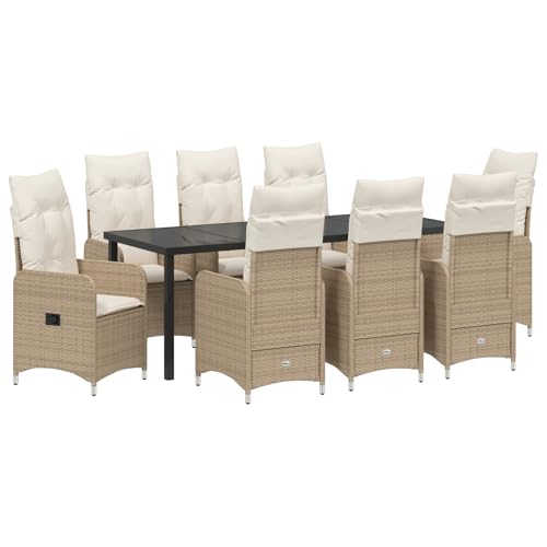 Genérico wenjingqi 3379659 Gartenmöbel-Set mit Kissen, Beige, Polyrattan Genérico wenjingqi 3379659 Gartenmöbel-Set mit Kissen, Beige, Polyrattan von Genérico