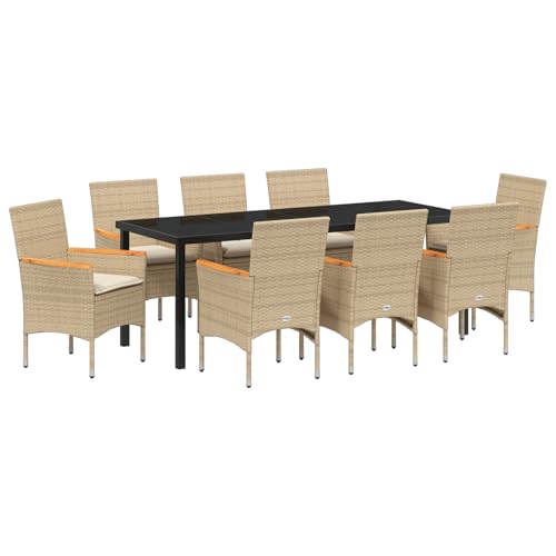 Genérico wenjingqi 3379862 Gartenmöbel-Set mit Kissen, Beige, Polyrattan Genérico wenjingqi 3379862 Gartenmöbel-Set mit Kissen, Beige, Polyrattan von Genérico