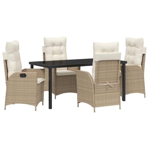 Genérico wenjingqi 3380508 Gartenmöbel-Set mit Kissen, Beige, Polyrattan Genérico wenjingqi 3380508 Gartenmöbel-Set mit Kissen, Beige, Polyrattan von Genérico