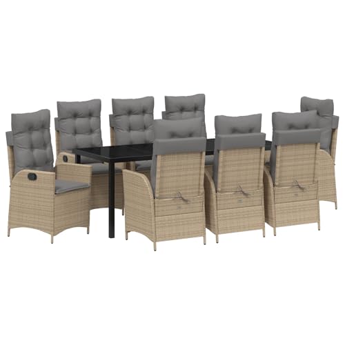 Genérico wenjingqi 3380518 Gartenmöbel-Set mit Kissen, Beige, Polyrattan Genérico wenjingqi 3380518 Gartenmöbel-Set mit Kissen, Beige, Polyrattan von Genérico