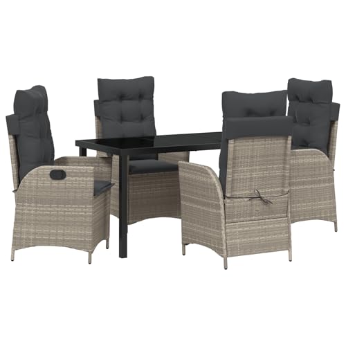 Genérico wenjingqi 3380521 Gartenmöbel-Set mit Kissen, hellgrau, Polyrattan, 5-teiliges Set Genérico wenjingqi 3380521 Gartenmöbel-Set mit Kissen, hellgrau, Polyrattan, 5-teiliges Set von Genérico