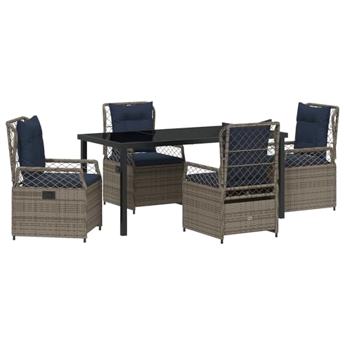 Genérico wenjingqi 3381054 Gartenmöbel-Set, 5-teilig, Rattan, Polyester, Grau Genérico wenjingqi 3381054 Gartenmöbel-Set, 5-teilig, Rattan, Polyester, Grau von Genérico