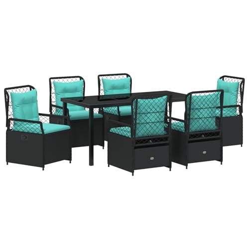 Genérico wenjingqi 3381062 Gartenmöbel-Set, 7-teilig, Polyrattan, Schwarz Genérico wenjingqi 3381062 Gartenmöbel-Set, 7-teilig, Polyrattan, Schwarz von Genérico
