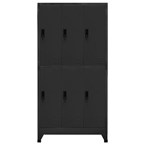 Genérico wenjingqi 339799 Spind, Anthrazit, 90 x 45 x 180 cm von Genérico