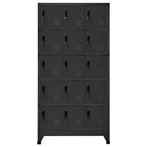 Genérico wenjingqi 339823 Spind, Anthrazit, 90 x 40 x 180 cm von Genérico