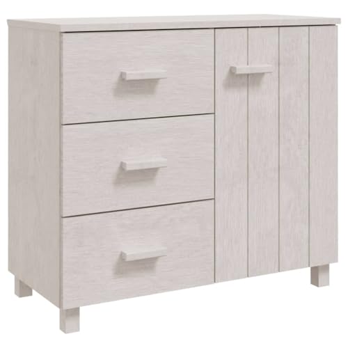Genérico wenjingqi 340429 HAMAR Sideboard aus massivem Kiefernholz, 90 x 40 x 80 cm von Genérico