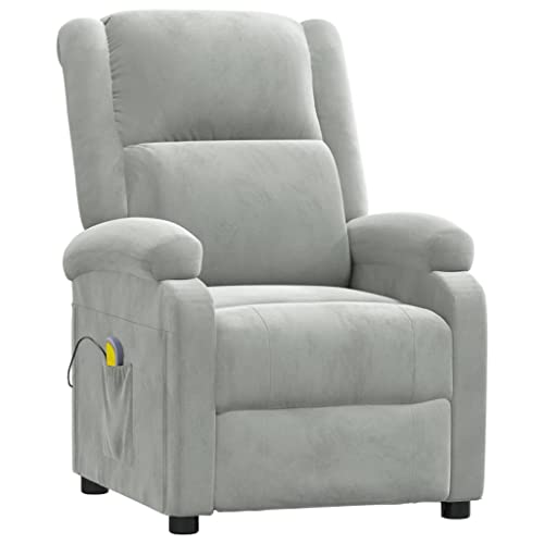 Genérico wenjingqi 342410 Massagesessel aus Samt, Hellgrau von Genérico