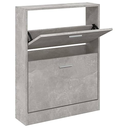 Genérico wenjingqi 342537 Schuhschrank, Sperrholz, Betongrau, 59 x 17 x 81 cm von Genérico