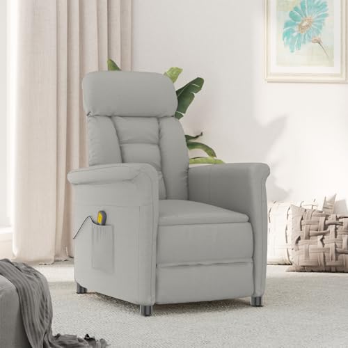 Genérico wenjingqi 348408 Massagesessel, Mikrofasergewebe, hellgrau von Genérico