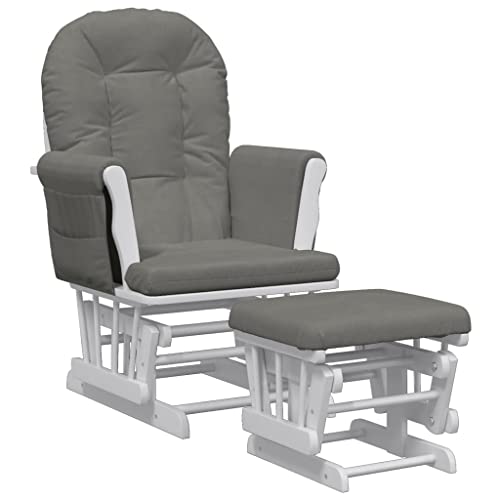 Genérico wenjingqi 351661 Stillsessel mit Hocker, Stoff, dunkelgrau von Genérico