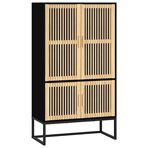 Genérico wenjingqi 352140 Hohe Kommode, Sperrholz, Schwarz, 70 x 35 x 125 cm von Genérico