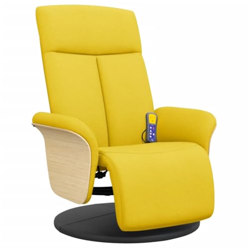 Genérico wenjingqi 356541 Massagesessel mit Fußstütze, hellgelber Stoff von Genérico