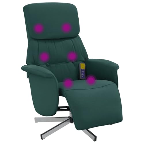 Genérico wenjingqi 356673 Massagesessel mit Fußstütze, Stoff, Dunkelgrün Genérico wenjingqi 356673 Massagesessel mit Fußstütze, Stoff, Dunkelgrün von Genérico