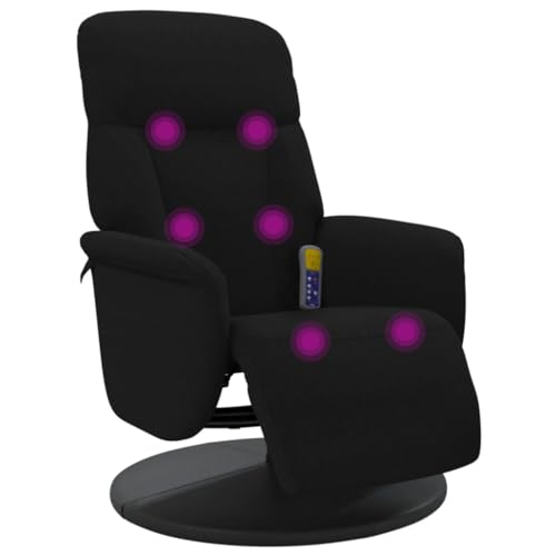 Genérico wenjingqi 356697 Massagesessel mit Fußstütze, Samt, Schwarz Genérico wenjingqi 356697 Massagesessel mit Fußstütze, Samt, Schwarz von Genérico
