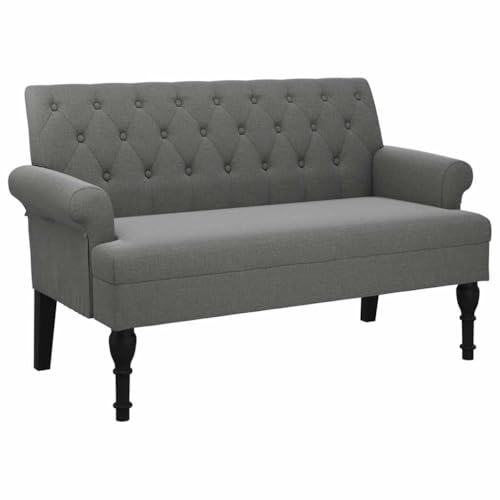 Genérico wenjingqi 372121 Bank mit Rückenlehne, Stoff, dunkelgrau, 120 x 62 x 75,5 cm von Genérico