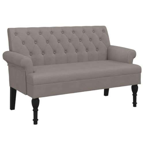 Genérico wenjingqi 372125 Bank mit Rückenlehne, Stoff, Taupe, 120 x 62 x 75,5 cm von Genérico
